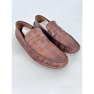 Clarks‎ Ashmont Way Tan Leather Loafer Driving Shoes Men's 9.5M Comfort Slip On